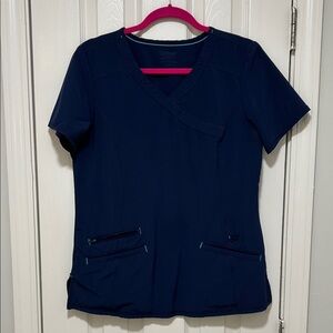 Navy V-Neck Women's Scrubstar Top - Professional Comfort